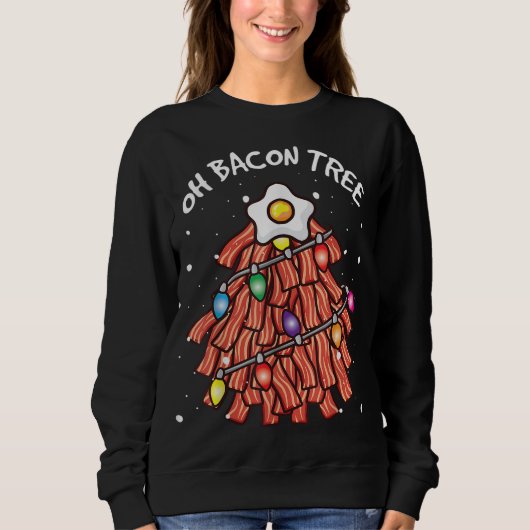 Merry Crispness Oh Bacon Tree GRILLEN Ugly Christm Sweatshirt (Vorderseite)