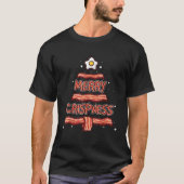 Merry Crispness Oh Bacon Tree GRILLEN Ugly Christm T-Shirt (Vorderseite)