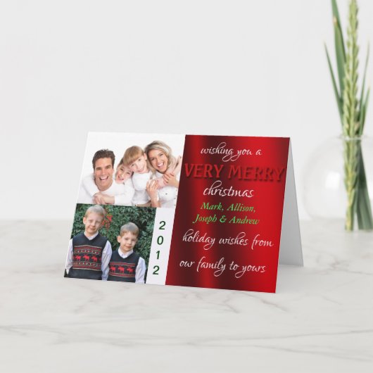 Merry Cristmas Fotokarte Feiertagskarte (Vorderseite)