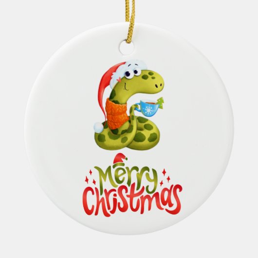 Merry Cristmas Keramik Ornament (Vorne)