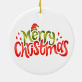 Merry Cristmas Keramik Ornament (Hinten)