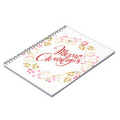 Merry Cristmas Wreath Notizblock (Linke Seite)