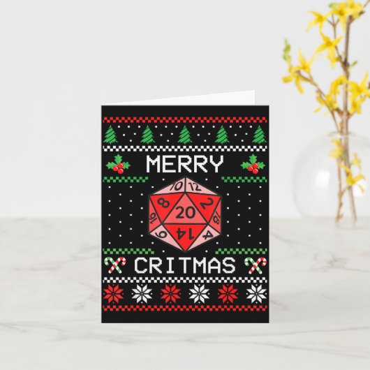 Merry Critmas Christmas Rpg Board Game Role Play U Karte (Gelbe Blume)