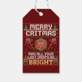 Merry Critmas | Heiler Ugly Sweater personlisiert Geschenkanhänger (Vorderseite)