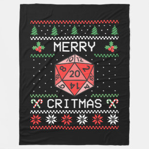 Merry Critmas II - hässliche Weihnachten Fleecedecke