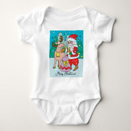 Merry Crostmas, Weihnachtsmann Baby Strampler