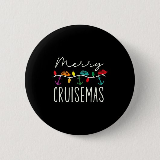 Merry Cruise-mas Cruise Christmas Xmas Pajamas Hol Button (Vorderseite)
