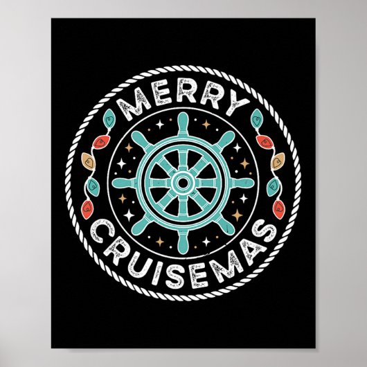 Merry Cruise-mas Matching Family Christmas Cruise Poster (Vorne)