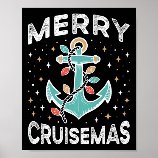 Merry Cruise-mas Matching Family Christmas Cruise Poster (Vorne)