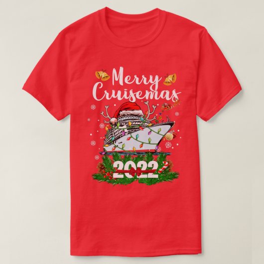Merry Cruisemas 2022 Family Cruise Weihnachten T-Shirt (Design vorne)