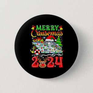 Merry Cruisemas 2024 Cruise Christmas Rudolph Xmas Button
