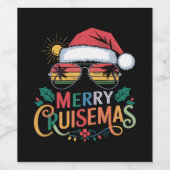 Merry Cruisemas 2024 Weihnachten Weihnachtsmann Weinetikett (Einzelnes Label)