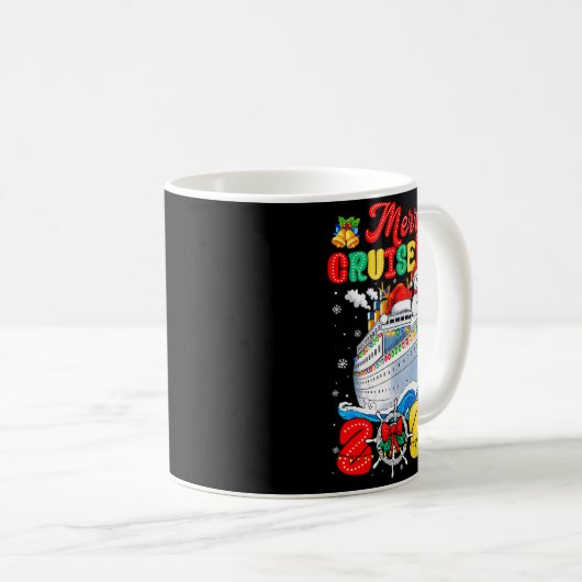 Merry Cruisemas 2025 Christmas Santa Groovy Cruise Kaffeetasse (VorderseiteRechts)