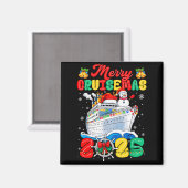 Merry Cruisemas 2025 Christmas Santa Groovy Cruise Magnet (Vorderseite/Rückseite)