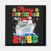 Merry Cruisemas 2025 Christmas Santa Groovy Cruise Magnet (Vorne)