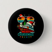 Merry Cruisemas 2025 Christmas Santa Snowman Funny Button (Vorderseite)