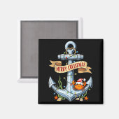 Merry Cruisemas 2025 Nautical Cruise Christmas Fam Magnet (Vorderseite/Rückseite)