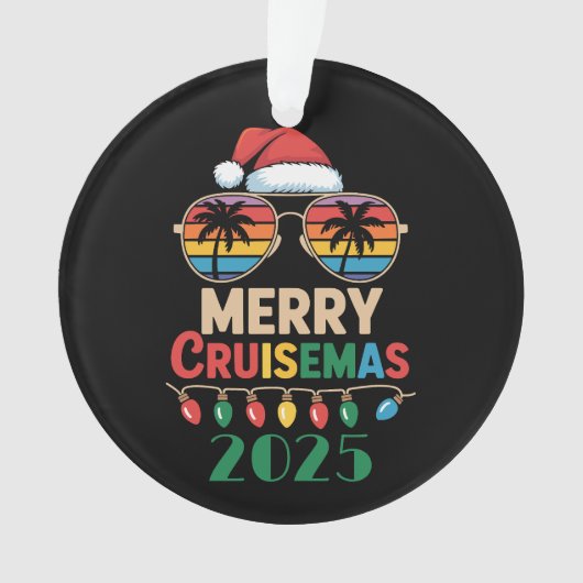 Merry Cruisemas 2025 Personalized Xmas Cruise Ornament (Vorderseite)