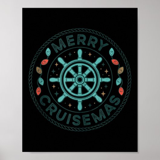 Merry Cruisemas Christmas Cruise Matching Family X Poster (Vorne)
