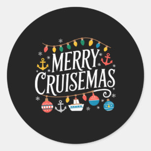 Merry Cruisemas Christmas Cruise S Family Cruisin Runder Aufkleber