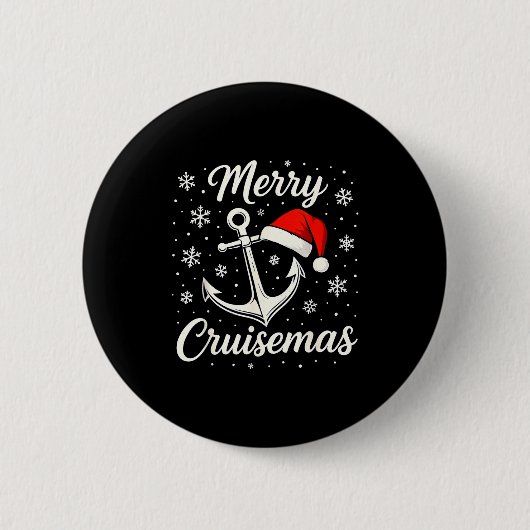 Merry Cruisemas Christmas Family Cruisin Funny Cru Button (Vorderseite)