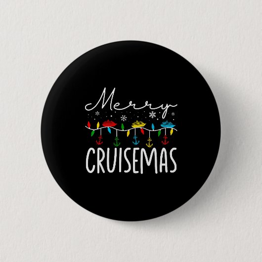 Merry Cruisemas Christmas Family Cruisin Funny Cru Button (Vorderseite)