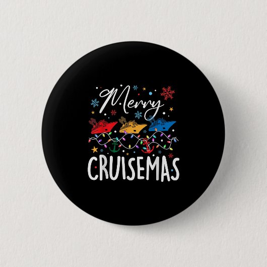 Merry Cruisemas Christmas Family Cruising Squad Xm Button (Vorderseite)