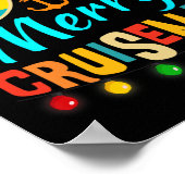 Merry Cruisemas Christmas Santa Reindeer Cruise  Poster (Ecke)