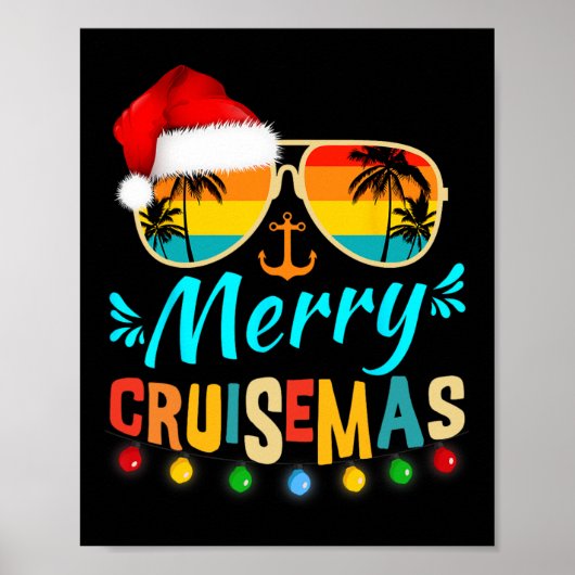 Merry Cruisemas Christmas Santa Reindeer Cruise  Poster (Vorne)