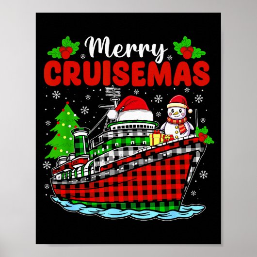 Merry Cruisemas Cruise Christmas Family Xmas Pajam Poster (Vorne)