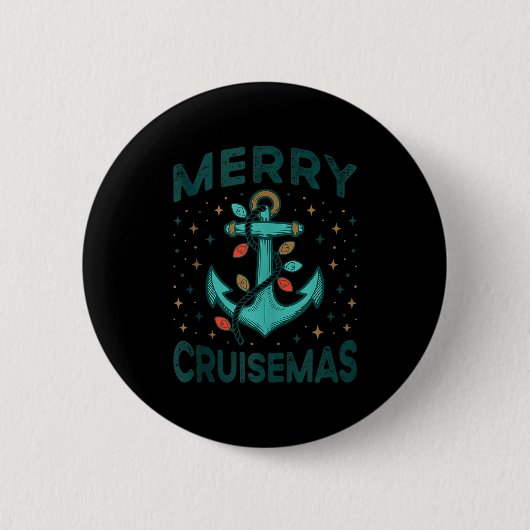 Merry Cruisemas Cruise Christmas Light Matching Fa Button (Vorderseite)