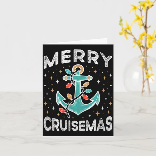 Merry Cruisemas Cruise Christmas Light Matching Fa Karte (Gelbe Blume)