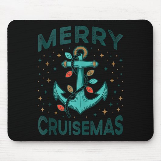 Merry Cruisemas Cruise Christmas Light Matching Fa Mousepad (Vorne)