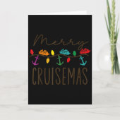 Merry Cruisemas Cruise Christmas Lights Matching F Karte (Vorderseite)