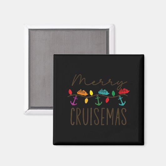 Merry Cruisemas Cruise Christmas Lights Matching F Magnet (Vorderseite/Rückseite)
