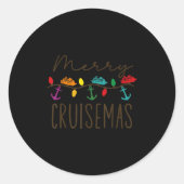 Merry Cruisemas Cruise Christmas Lights Matching F Runder Aufkleber (Vorderseite)