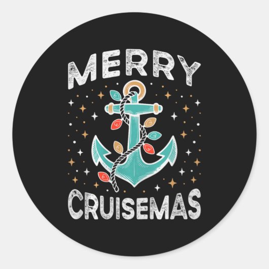 Merry Cruisemas Cruise Mas Matching Family Christm Runder Aufkleber (Vorderseite)