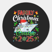 Merry Cruisemas Cruise Matching Family Christmas C Runder Aufkleber (Vorderseite)