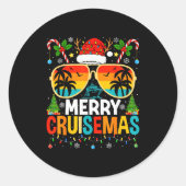 Merry Cruisemas Cruise Matching Family Christmas C Runder Aufkleber (Vorderseite)