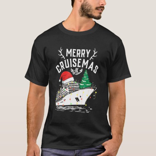 Merry Cruisemas Cruise Ship Family Christmas T-Shirt (Vorderseite)
