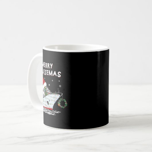 Merry Cruisemas Cruise Ship Santa Hat Christmas Ho Kaffeetasse (Vorderseite Links)