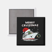 Merry Cruisemas Cruise Ship Santa Hat Christmas Ho Magnet (Vorderseite/Rückseite)