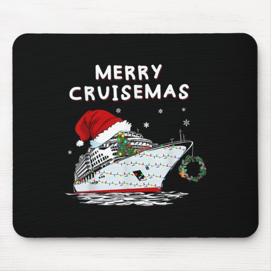 Merry Cruisemas Cruise Ship Santa Hat Christmas Ho Mousepad (Vorne)