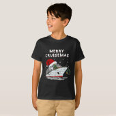 Merry Cruisemas Cruise Ship Santa Hat Christmas Ho T-Shirt (Vorne ganz)