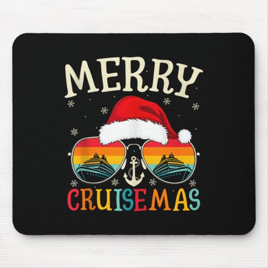 Merry Cruisemas Cruise Ship Vacation Cruising Chri Mousepad (Vorne)