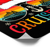 Merry Cruisemas Cruise Ship Vacation Cruising Chri Poster (Ecke)