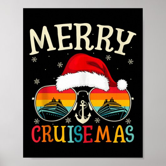 Merry Cruisemas Cruise Ship Vacation Cruising Chri Poster (Vorne)