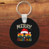 Merry Cruisemas Cruise Ship Vacation Cruising Chri Schlüsselanhänger (Vorderseite)