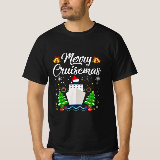 Merry Cruisemas Familienurlaub Weihnachten T-Shirt (Vorderseite)