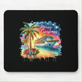 Merry Cruisemas Family Cruise Christmas Funny Boat Mousepad (Vorne)
